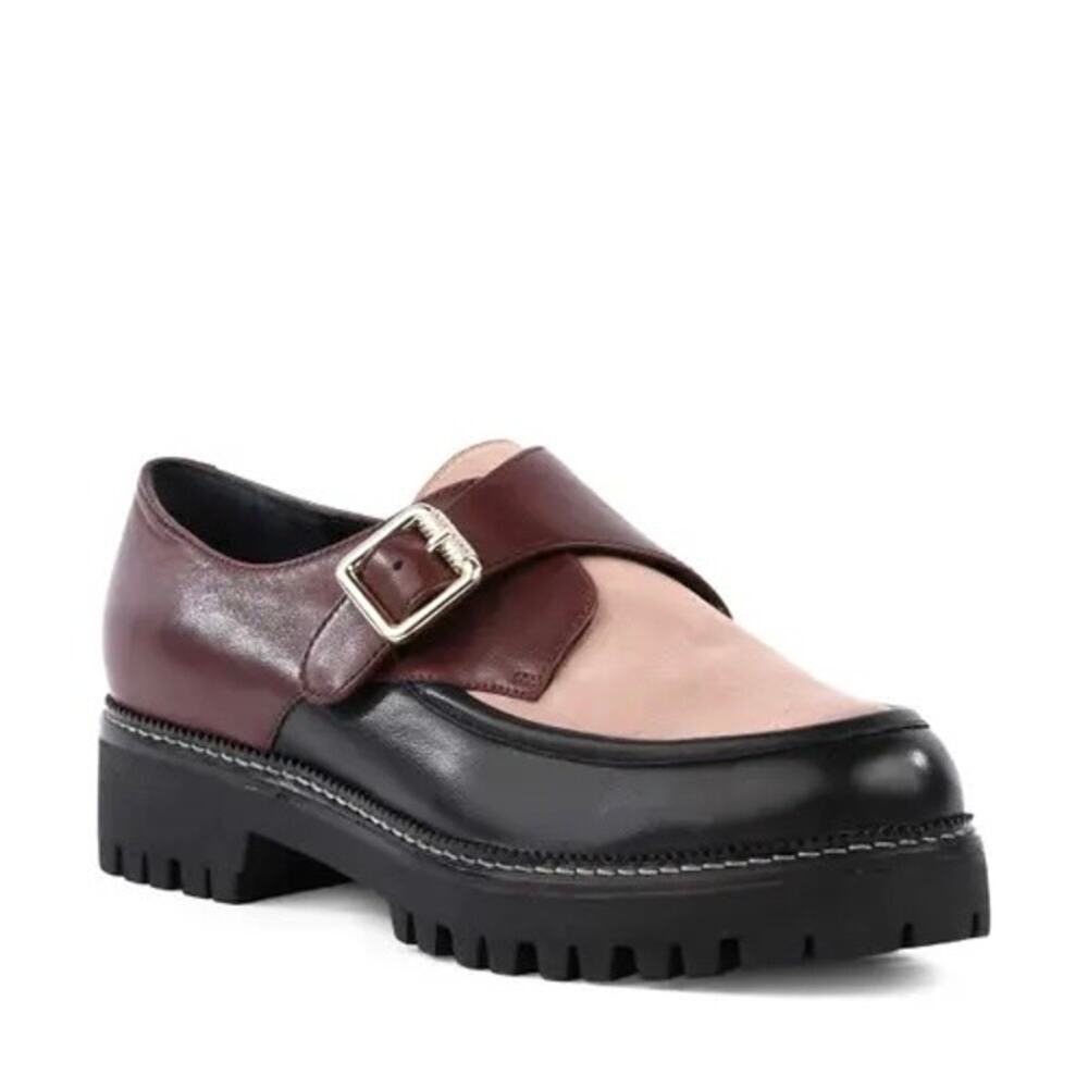 Seychelles Women's Catch Me Monk Strap Loafer Lug Sole Buckle Multi Leather - 7